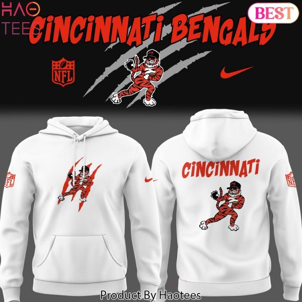 Cincinnati Bengals 2025 White Design Hoodie