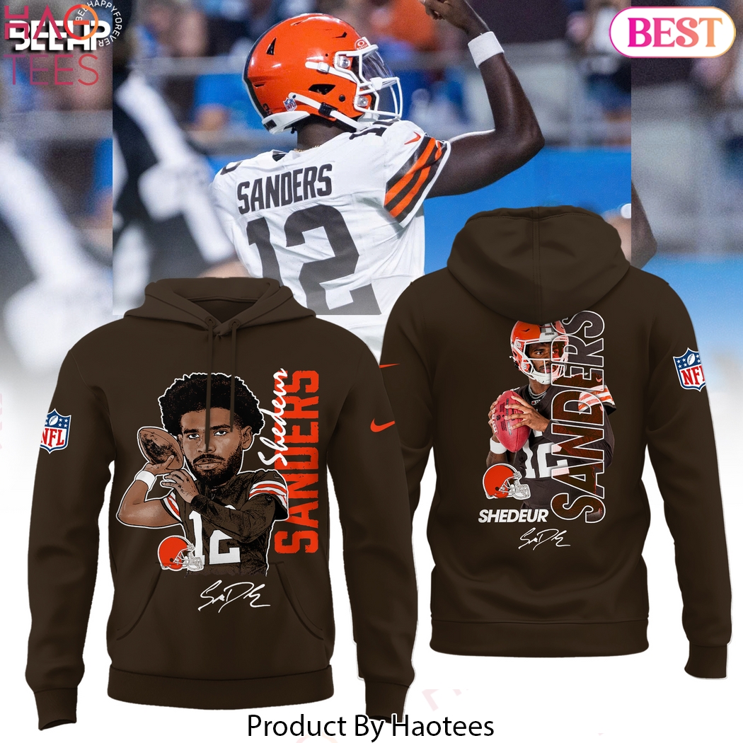 Cleveland Browns Shedeur Sanders Signature Design Hoodie Cleveland Browns Shedeur Sanders Signature Design Hoodie