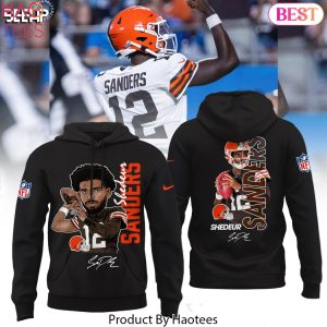 Cleveland Browns Shedeur Sanders Signature Design Hoodie – Black