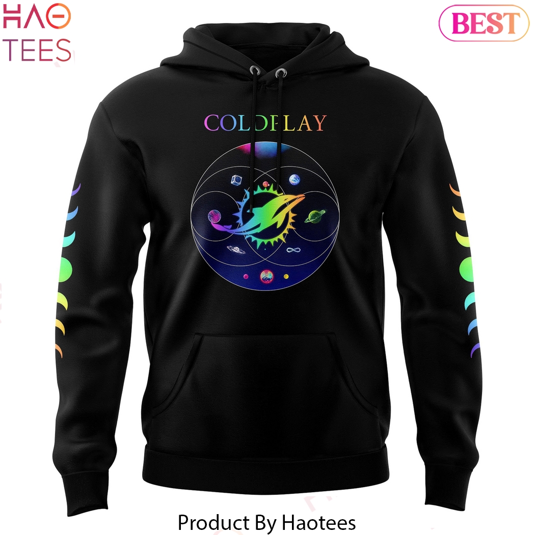 Coldplay 2025 Miami Tour Miami Dolphins Design Hoodie Coldplay 2025 Miami Tour Miami Dolphins Design Hoodie