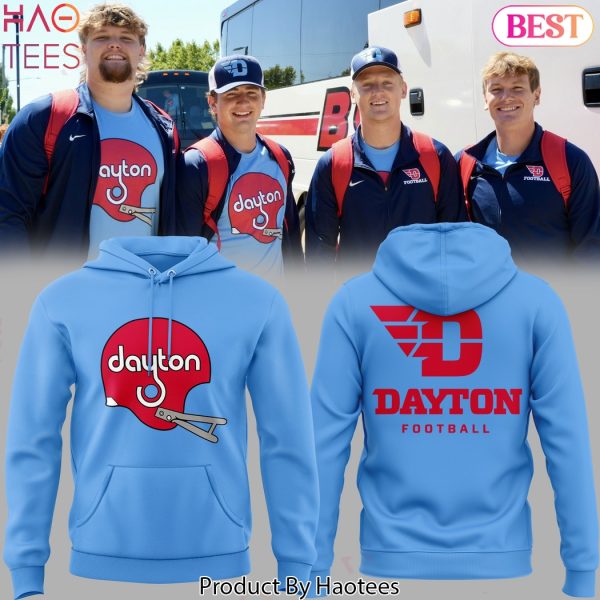 Dayton Football 2025 Design Blue Hoodie