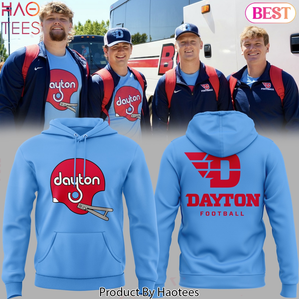 Dayton Football 2025 Design Blue Hoodie Dayton Football 2025 Design Blue Hoodie