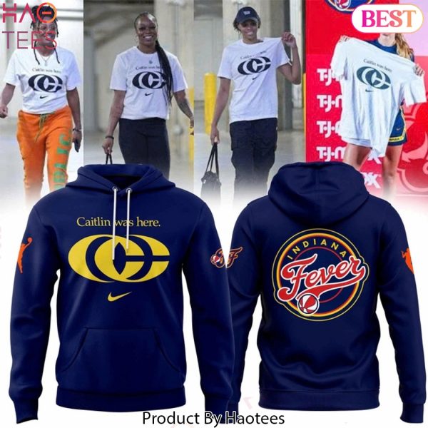 Indiana Fever Caitlin Was Here Design Blue Hoodie