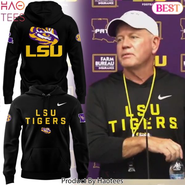 LSU Tigers Football 2025 Black Design Hoodie