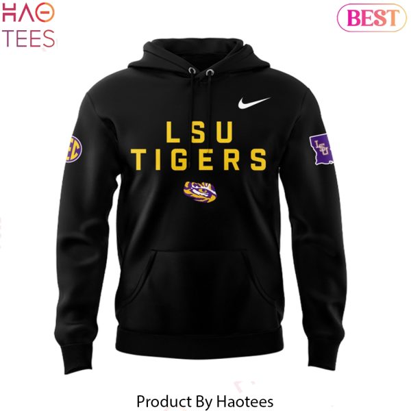 LSU Tigers Football 2025 Black Design Hoodie