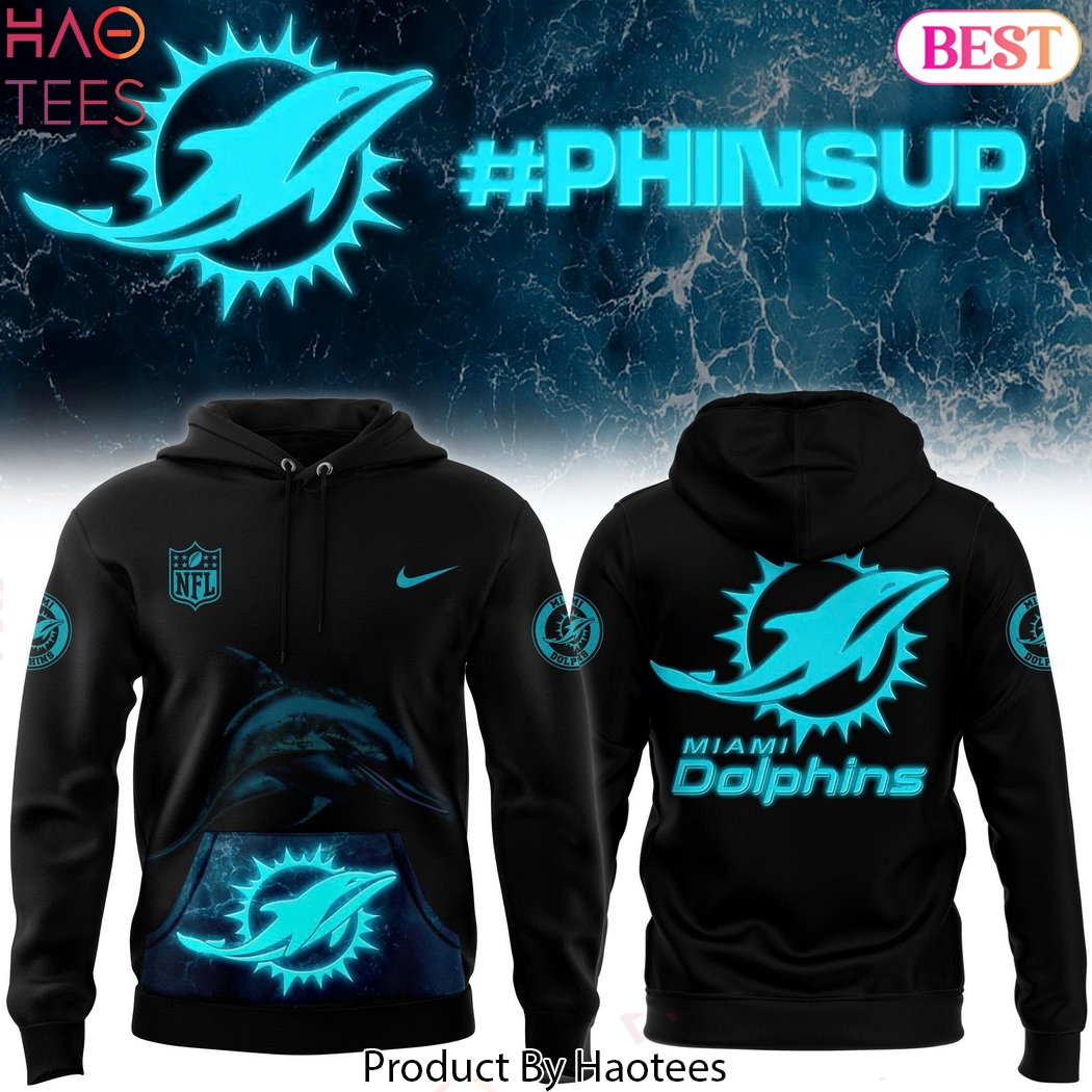 Miami Dolphins 2025 Phinsup Black Design Hoodie Miami Dolphins 2025 Phinsup Black Design Hoodie