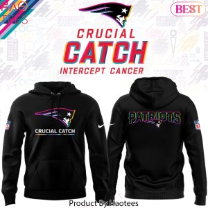 New England Patriots Black 2025 Crucial Catch Tri-Blend Dri-FIT Design Hoodie