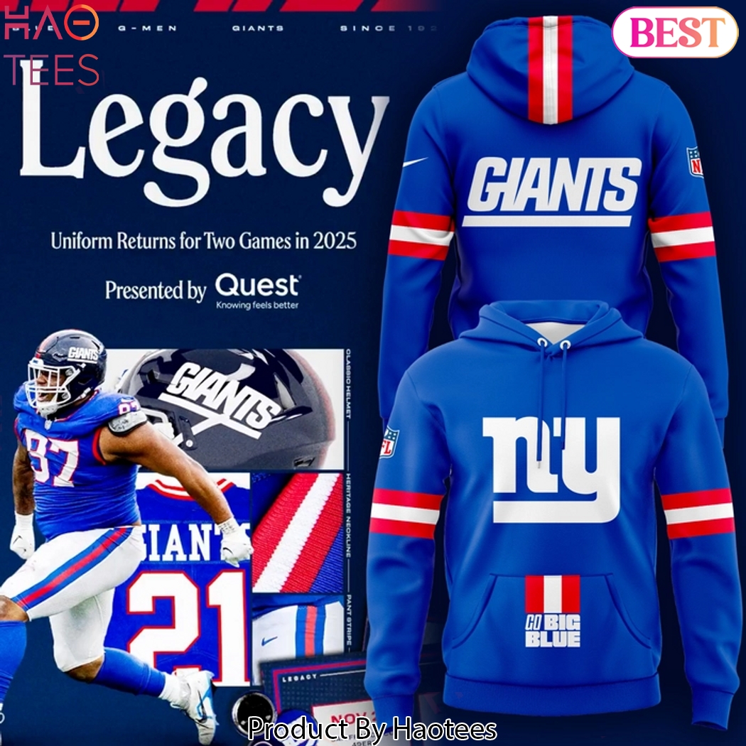 New York Giants Legacy Hoodie Design 2025 New York Giants Legacy Hoodie Design 2025