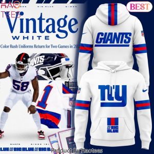 New York Giants Legacy White Design Hoodie 2025