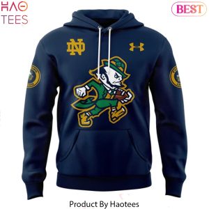 Notre Dame Fighting Irish Football Leprechaun Collection 2025 Design Hoodie – Blue