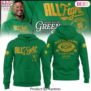 Notre Dame Fighting Irish Irish Wear Green Design Hoodie