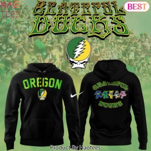 Oregon Ducks Football Grateful Ducks 2025 Black Design Hoodie