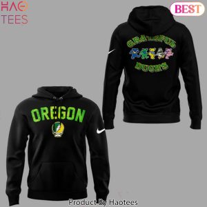 Oregon Ducks Football Grateful Ducks 2025 Black Design Hoodie
