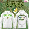 Oregon Ducks Football Grateful Ducks 2025 Design Hoodie – White