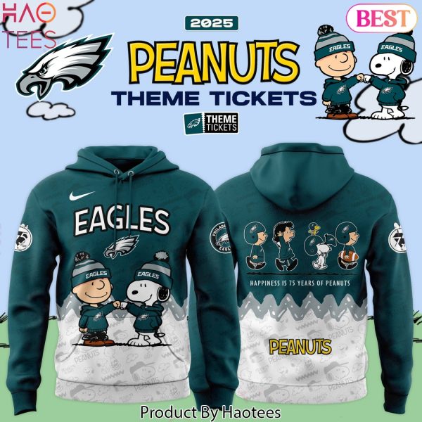 Philadelphia Eagles Happiness Is 75 Years 2025 Design Hoodie