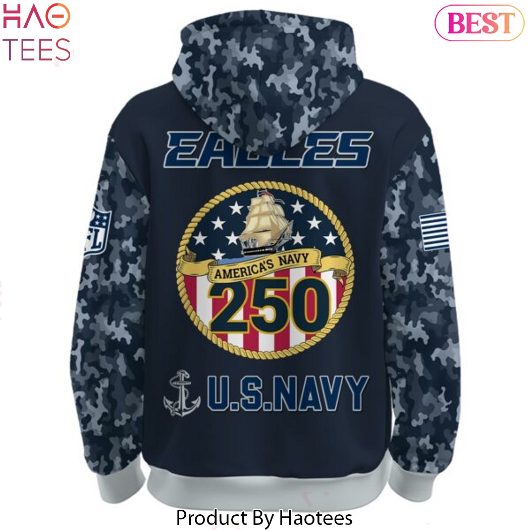 Philadelphia Eagles Navy 250th Birthday Design Hoodie Philadelphia Eagles Navy 250th Birthday Design Hoodie