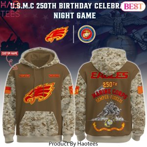 Philadelphia Eagles U.S.M.C 250th Birthday Design Hoodie