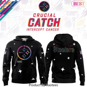 Pittsburgh Steelers Black 2025 Crucial Catch Tri-Blend Dri-FIT Design Hoodie