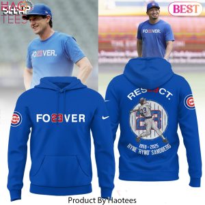 Ryne Sandberg Forever 23 1959-2025 Design Hoodie – Blue