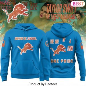 Taylor Swift The Life Of A Showgirl Album 2025 x Detroit Lions Design Hoodie