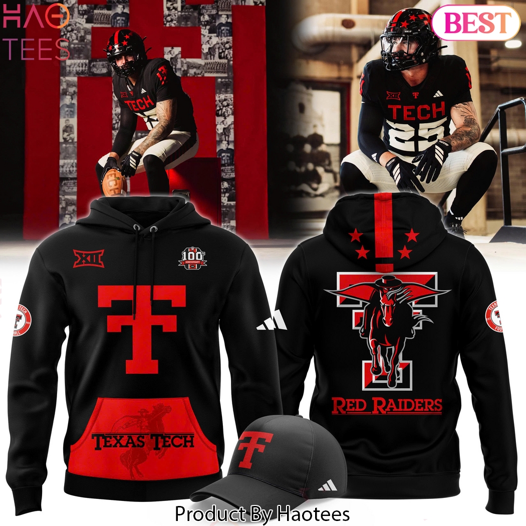Texas Tech Red Raiders 100th Anniversary Throwback-Inspired Design Hoodie Texas Tech Red Raiders 100th Anniversary Throwback-Inspired Design Hoodie