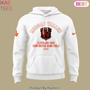 Wallen x Cleveland Browns Im The Problem 2025 Tour Design Hoodie – White