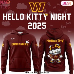 Washington Commanders Cat Kitty 2025 Design Hoodie