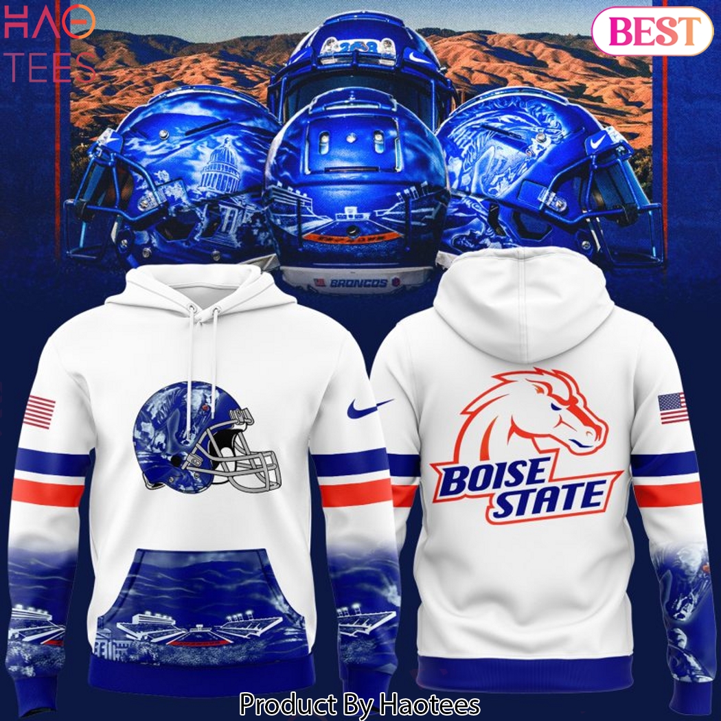 Boise State Broncos 2025 Design White Hoodie Boise State Broncos 2025 Design White Hoodie