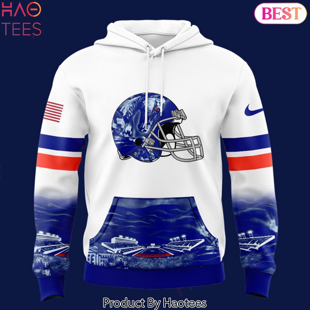 Boise State Broncos 2025 Design White Hoodie Boise State Broncos 2025 Design White Hoodie