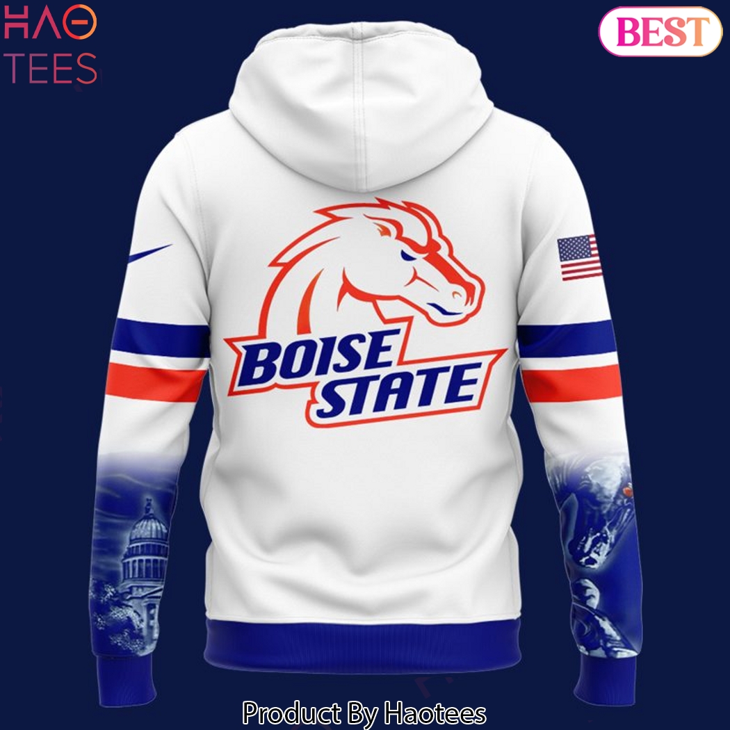 Boise State Broncos 2025 Design White Hoodie Boise State Broncos 2025 Design White Hoodie