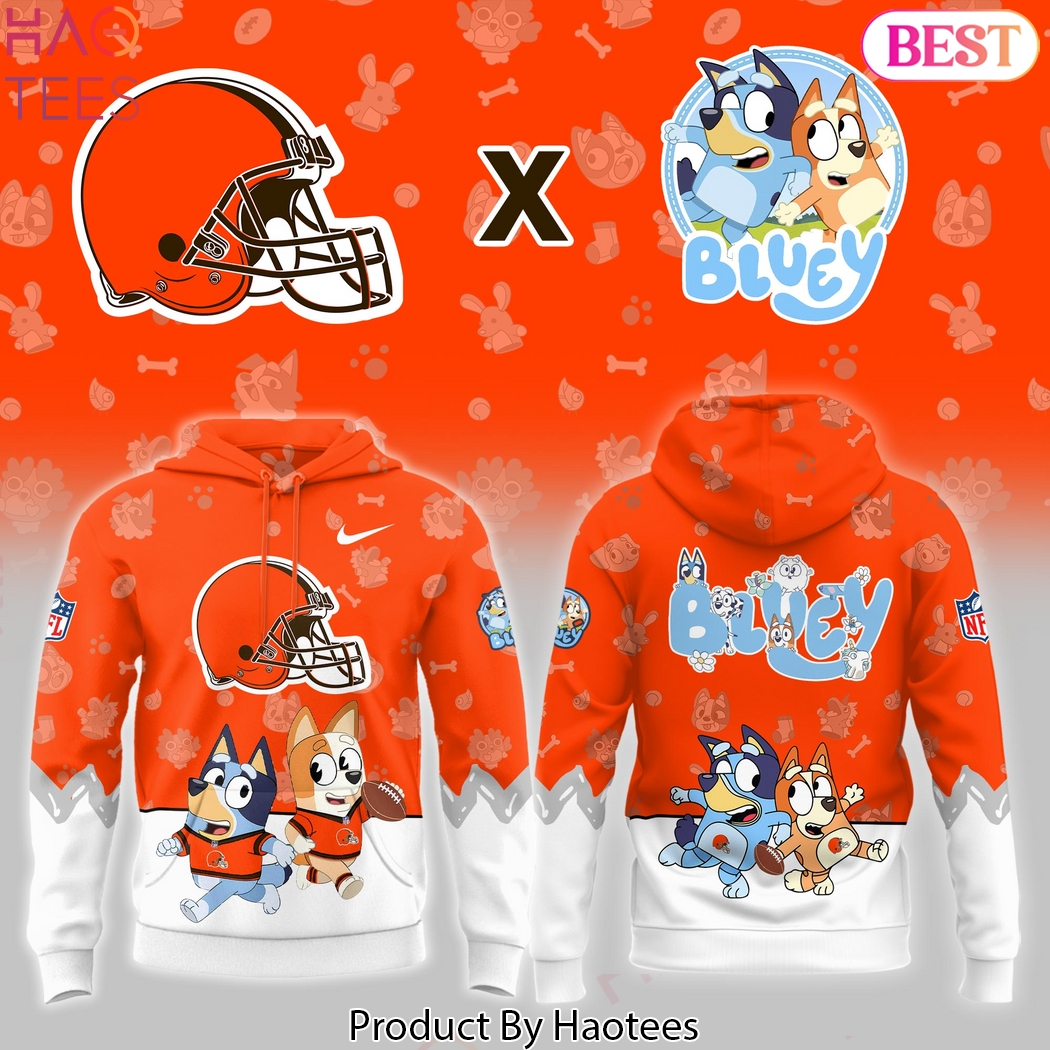 Browns Bluey 2025 Design Orange Hoodie Browns Bluey 2025 Design Orange Hoodie