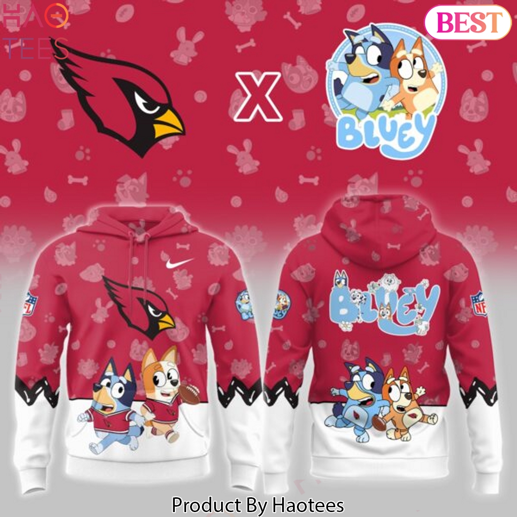 Cardinals Bluey 2025 Design Red Hoodie Cardinals Bluey 2025 Design Red Hoodie
