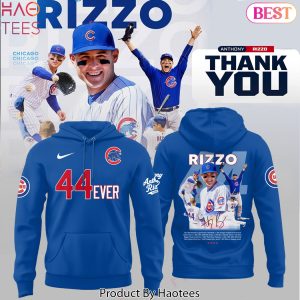 Chicago Cubs Anthony Rizzo 44ever Signature Design Hoodie
