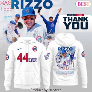 Chicago Cubs Anthony Rizzo 44ever Signature Design Hoodie – White
