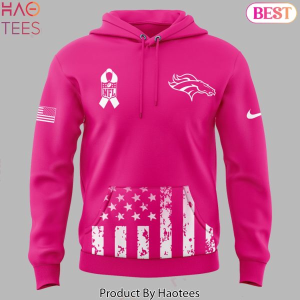 Denver Broncos Breast Cancer Awareness 2025 Design Pink Hoodie