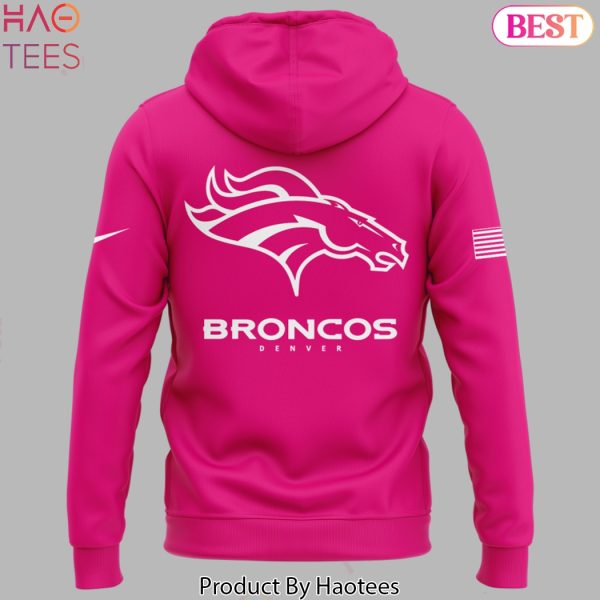 Denver Broncos Breast Cancer Awareness 2025 Design Pink Hoodie