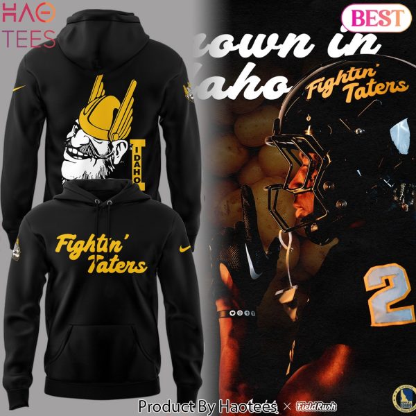 Idaho Vandals Fightin Taters Black Design Hoodie