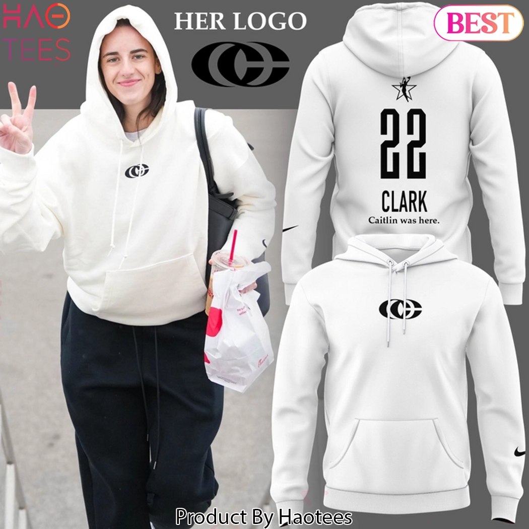 Indiana Fever Caitlin Clark Her Logo Hoodie - White Indiana Fever Caitlin Clark Her Logo Hoodie - White