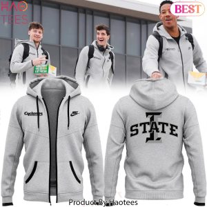 Iowa Cyclones Grey Black 2025 Zip Hoodie