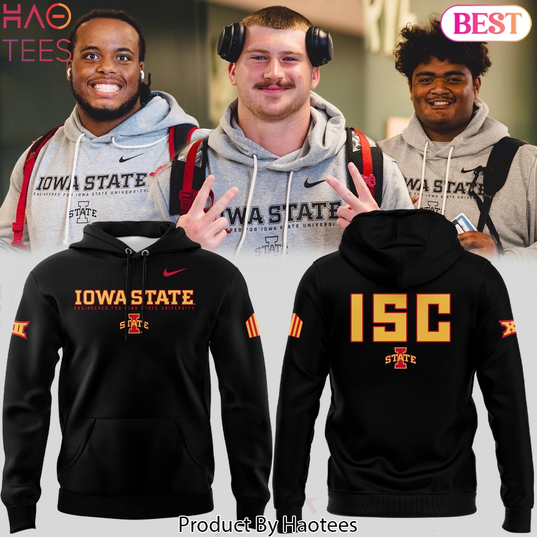 Iowa State Cyclones 2025 ISC Logo Design Hoodie - Black Iowa State Cyclones 2025 ISC Logo Design Hoodie - Black