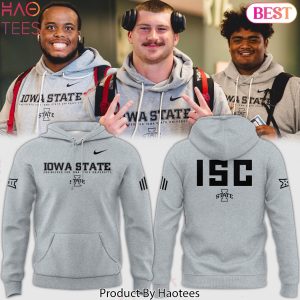Iowa State Cyclones 2025 ISC Logo Design Hoodie – Grey