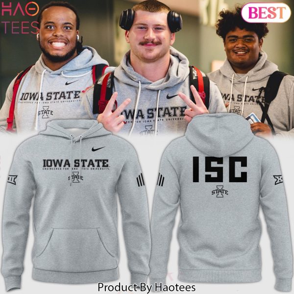 Iowa State Cyclones 2025 ISC Logo Design Hoodie – Grey