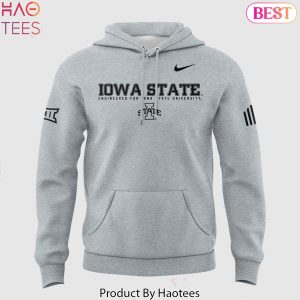Iowa State Cyclones 2025 ISC Logo Design Hoodie – Grey
