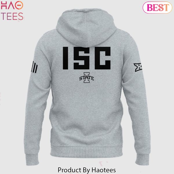 Iowa State Cyclones 2025 ISC Logo Design Hoodie – Grey