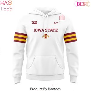 Iowa State Cyclones Flag Uniform Design Hoodie – White