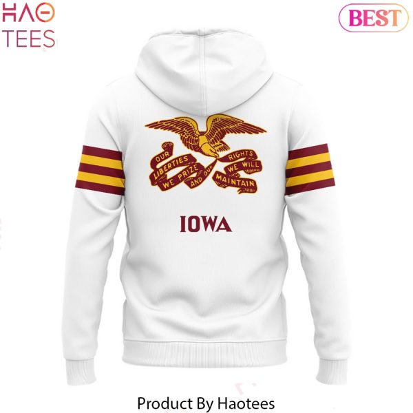Iowa State Cyclones Flag Uniform Design Hoodie – White