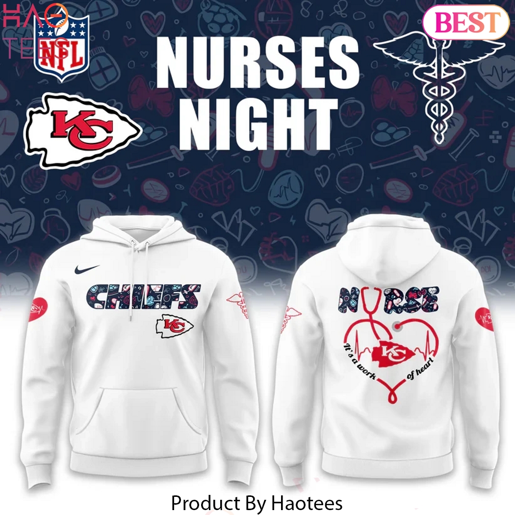 Kansas City Chiefs Nurses Night White Hoodie Kansas City Chiefs Nurses Night White Hoodie