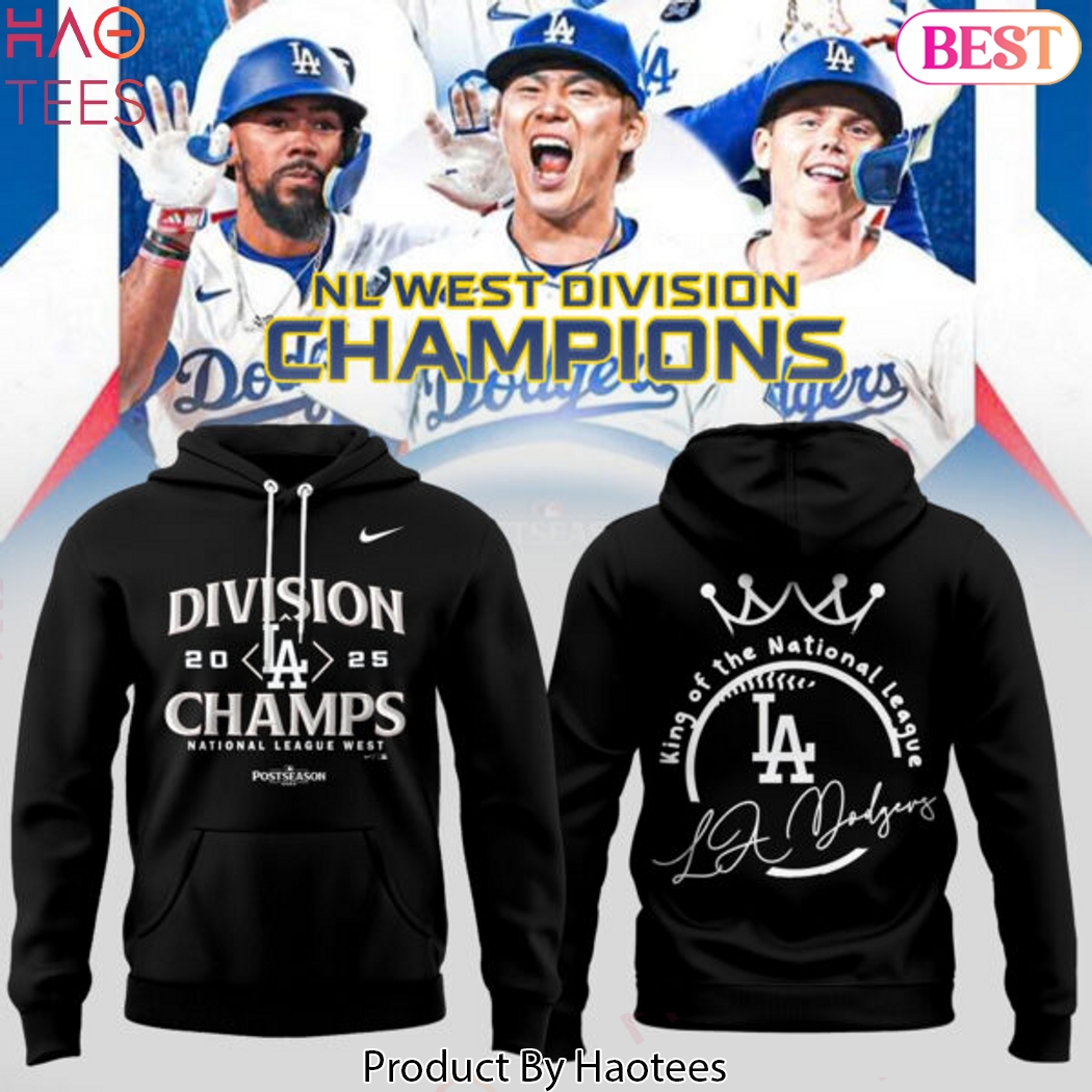 Los Angeles Dodgers 2025 NL West Division Champions King Of The National League Hoodie - Black Los Angeles Dodgers 2025 NL West Division Champions King Of The National League Hoodie - Black