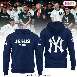 New York Yankees Jesus Won Design Blue Hoodie