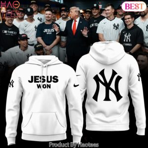 New York Yankees Jesus Won Design White Hoodie